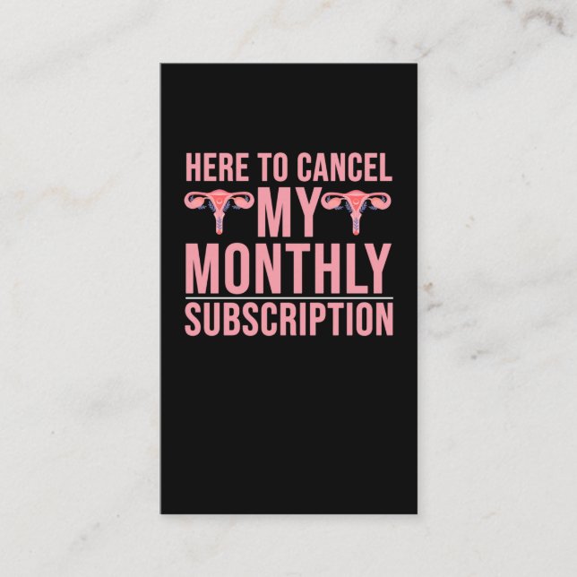 Hysterektomie Operation Erholung Visitenkarte (Vorderseite)