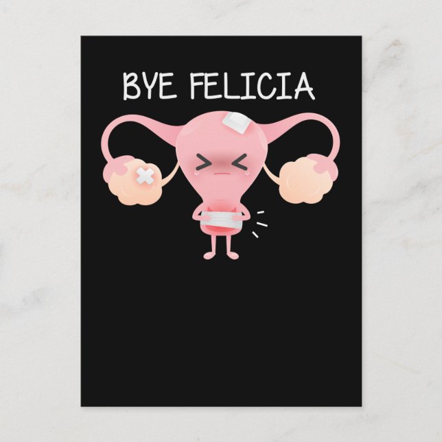 Hysterektomie Unterstützung der Uterusentfernung Postkarte (Vorderseite)