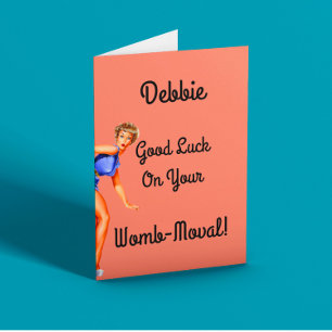 Hysterektomie Viel Glück Lustig Vintage Karte