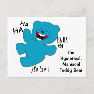 Hysterischer, ManiacalTeddy-Bär Postkarte