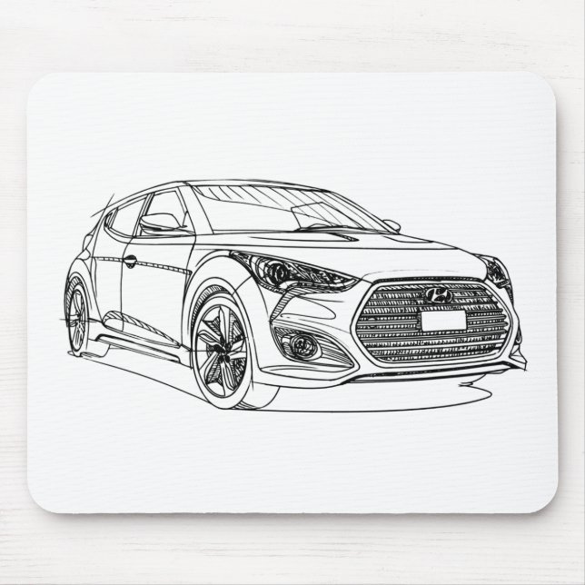 Hyu Veloster Turbo 2013 Mousepad (Vorne)