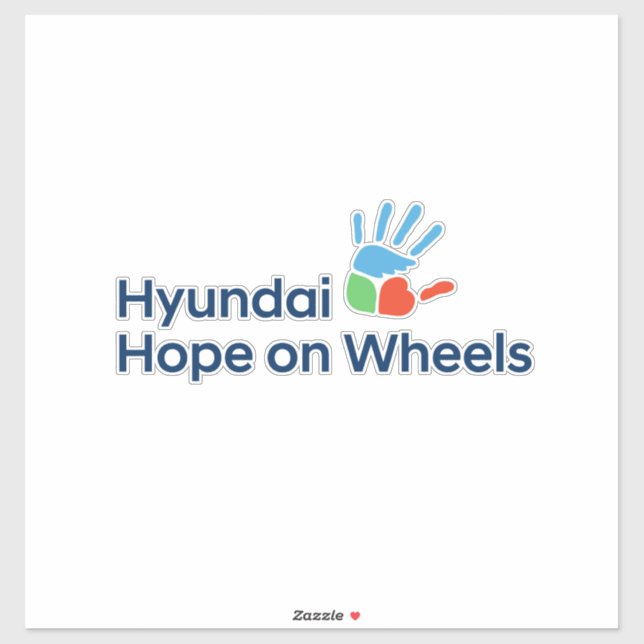 Hyundai Hope on Wheels Extra Large Aufkleber (Blatt)
