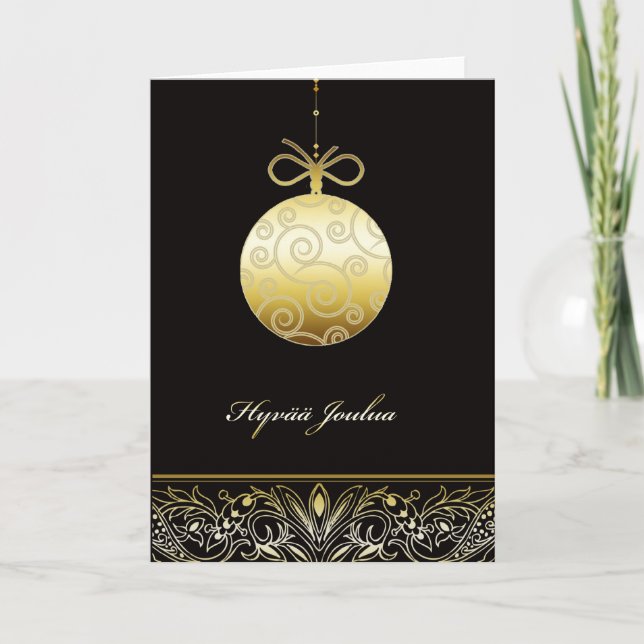 hyvää joulua, frohe Weihnachten auf finnisch (Vorderseite)