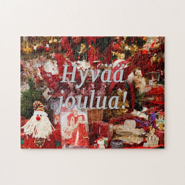 Hyvää joulua! Frohe Weihnachten im finnischen wf Puzzle (Horizontal)