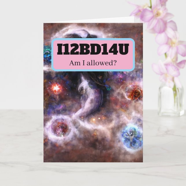 I12BD14U Nerdy Word Riddle Lest langsam Karte (Orchidee)