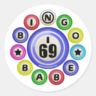I69 Bingo Babe Runder Aufkleber