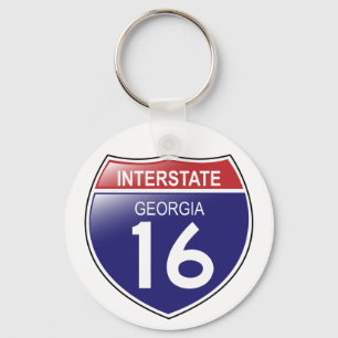I-16 Georgia Schlüsselanhänger