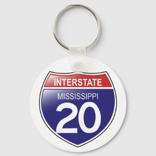 I-20 Mississippi Schlüsselanhänger