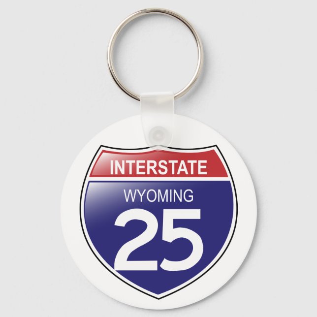 I-25 Wyoming Schlüsselanhänger (Vorderseite)