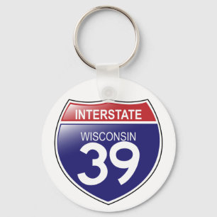 I-39 Wisconsin Schlüsselanhänger