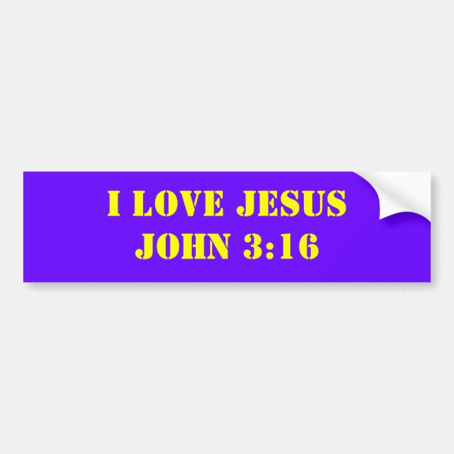 I 3:16 LIEBE-JESUSS JOHN AUTOAUFKLEBER (Vorne)