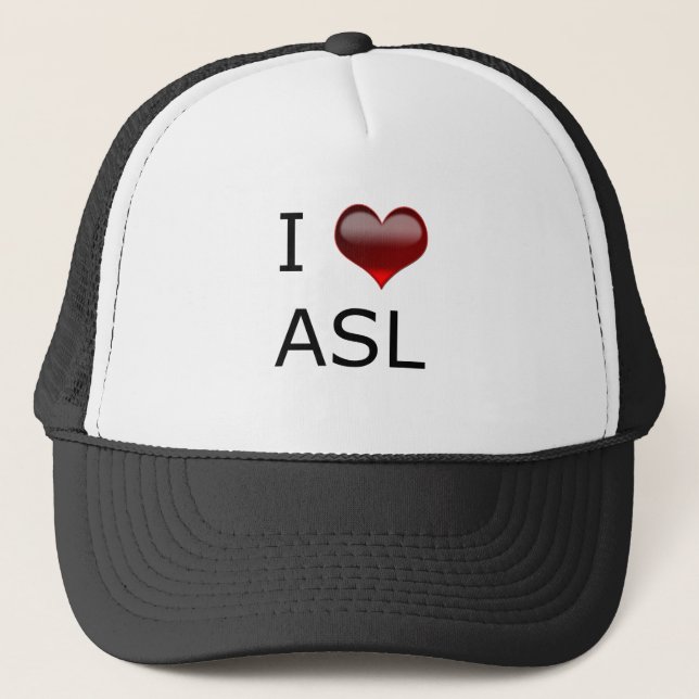 I <3 ASL TRUCKERKAPPE (Vorderseite)