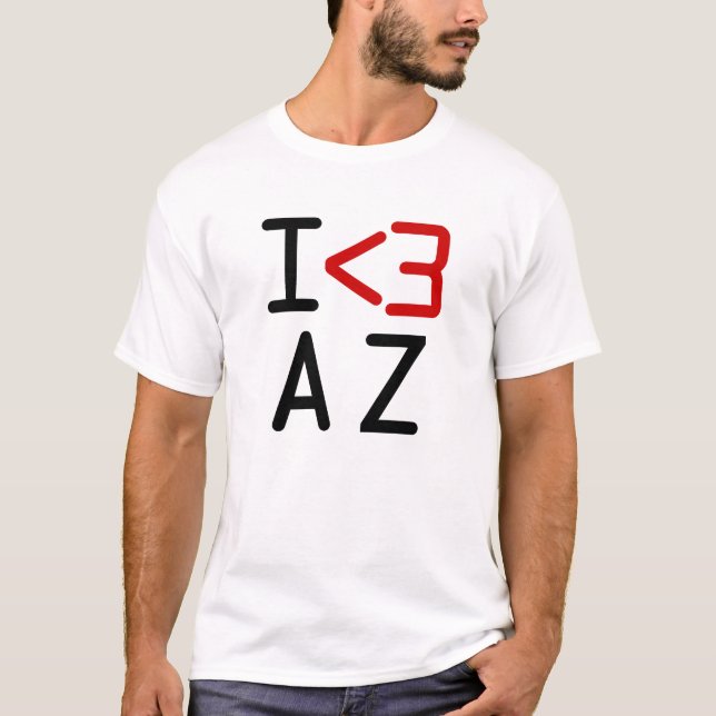 I <3 AZ T-Shirt (Vorderseite)