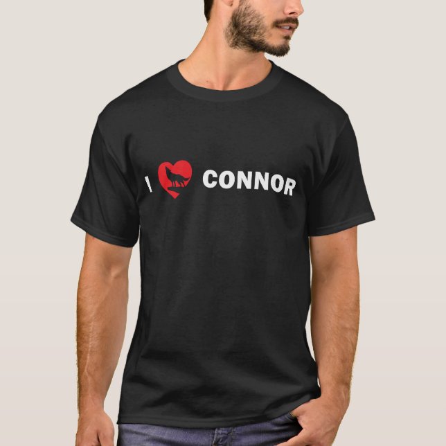 I <3 Connor Shirt-Schwarzes T-Shirt (Vorderseite)