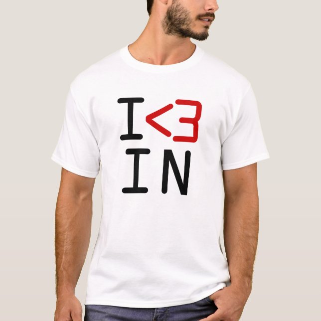 I <3 IN T-Shirt (Vorderseite)