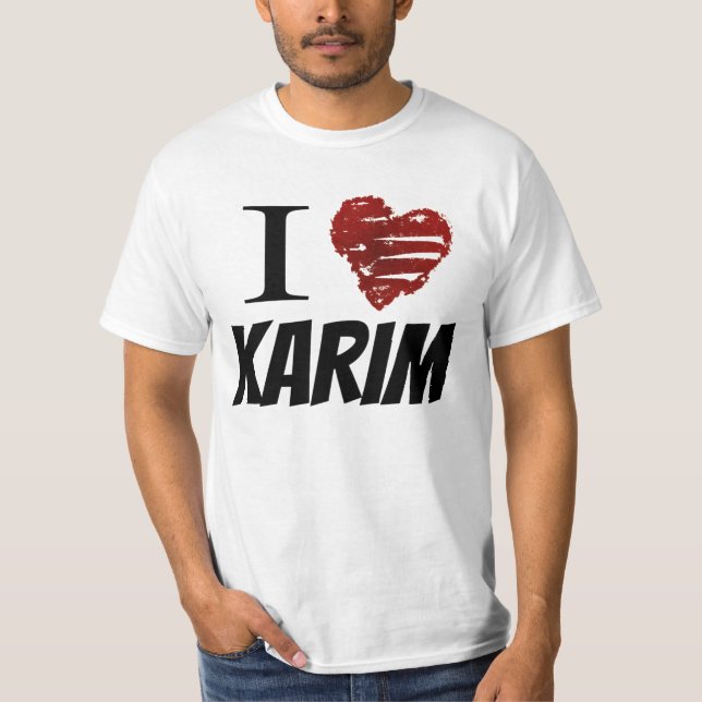 I <3 Karim (große Grafik) T-Shirt (Vorderseite)