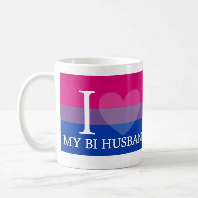 I <3 mein Bi-Ehemann Kaffeetasse (Links)