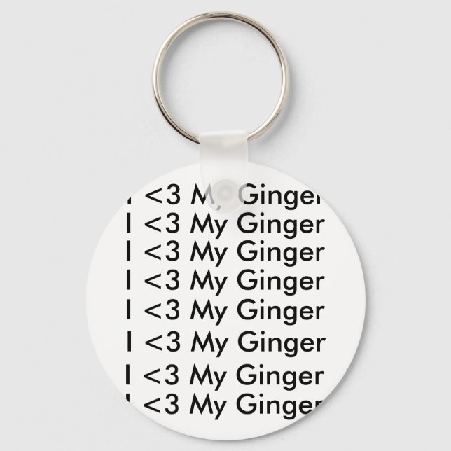 I <3 Mein Ginger Schlüsselanhänger (Vorderseite)