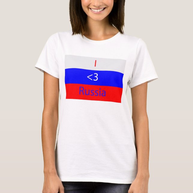 I <3 Russland T-Shirt (Vorderseite)