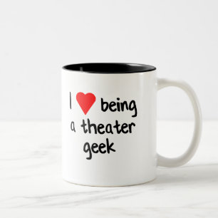 I <3 seiend ein Theater-Aussenseiter Zweifarbige Tasse