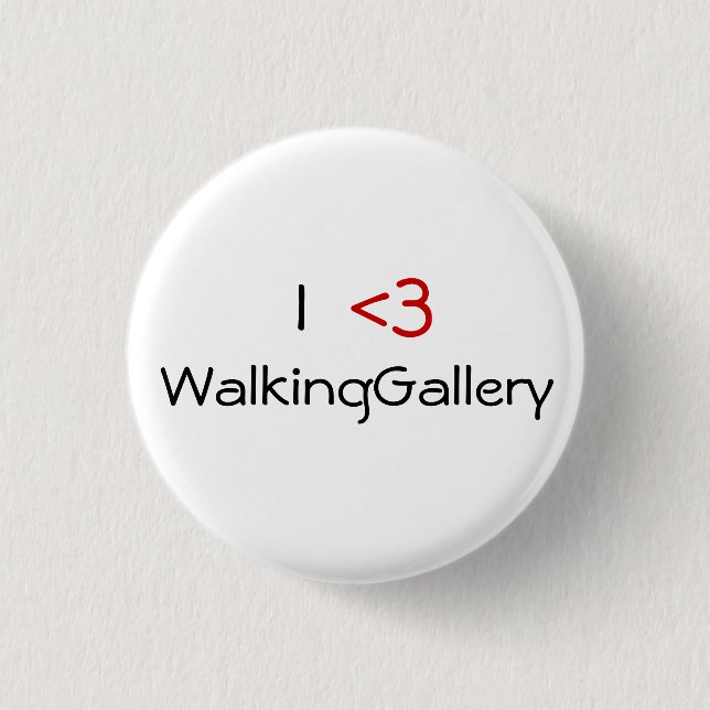 I <3 WalkingGallery Button (Vorderseite)