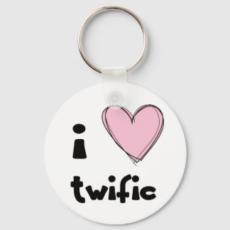 I <3 Zweifarbiger rosa Schlüsselanhänger