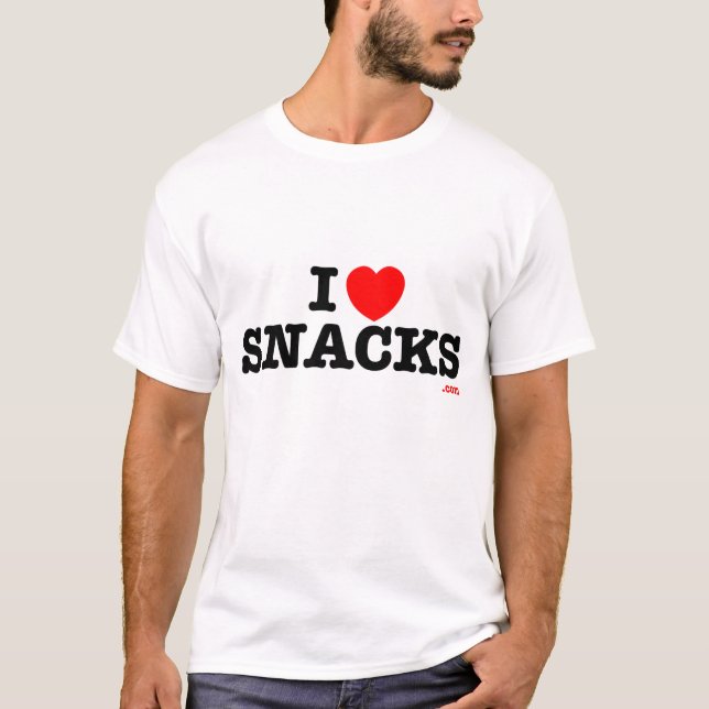 i<3snacks - schlichtes weißes T-Stück oder nicht T-Shirt (Vorderseite)