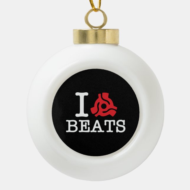 I 45 Adapter Beats Keramik Kugel-Ornament (Vorderseite)