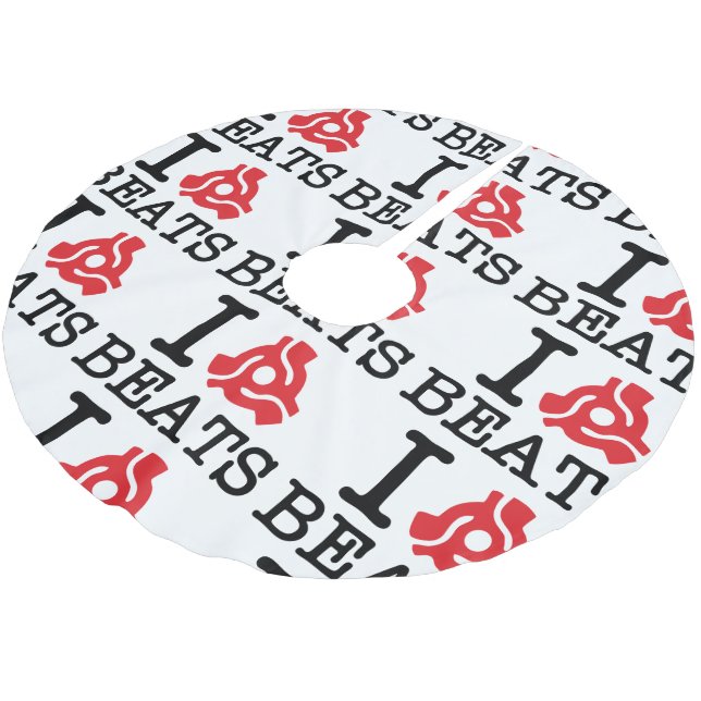 I 45 Adapter Beats Polyester Weihnachtsbaumdecke (Schrägansicht)