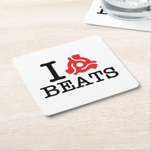 I 45 Adapter Beats Rechteckiger Pappuntersetzer