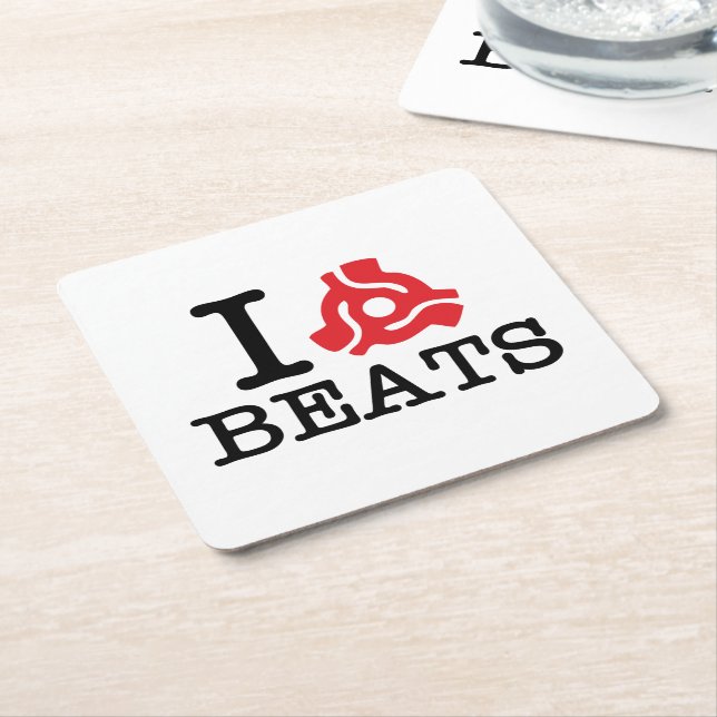 I 45 Adapter Beats Rechteckiger Pappuntersetzer (angewinkelt)