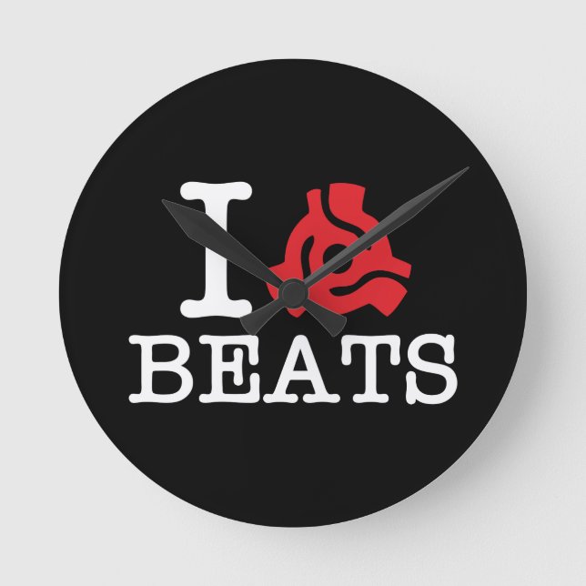 I 45 Adapter Beats Runde Wanduhr (Vorderseite)