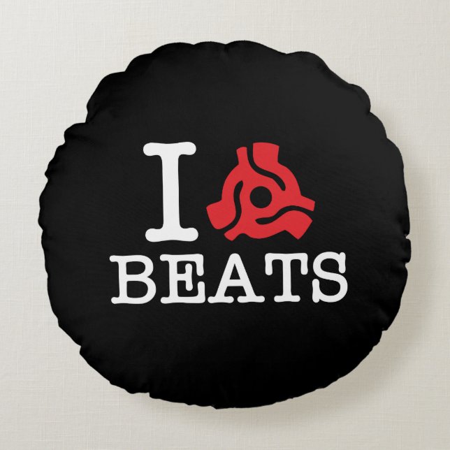 I 45 Adapter Beats Rundes Kissen (Vorderseite)