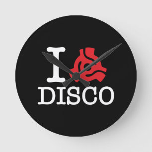 I 45 Adapter-Disco Runde Wanduhr