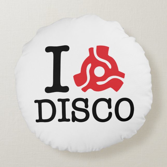 I 45 Adapter-Disco Rundes Kissen (Rückseite)