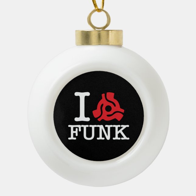 I 45-Adapter-Funk Keramik Kugel-Ornament (Vorderseite)