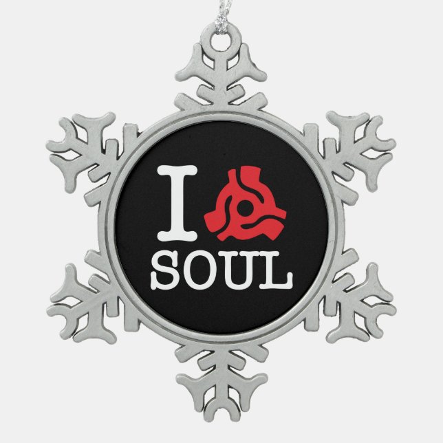 I 45-Adapter-Soul Schneeflocken Zinn-Ornament (Vorderseite)