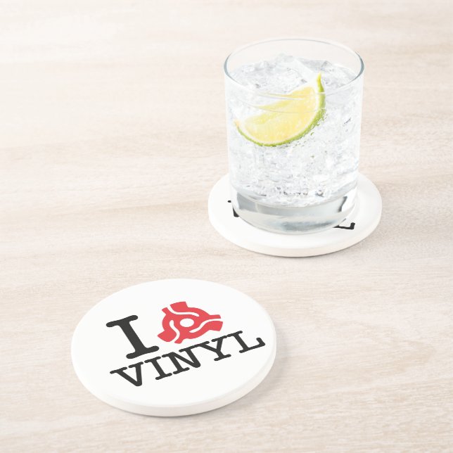 I 45 Adapter Vinyl Getränkeuntersetzer (Seite)