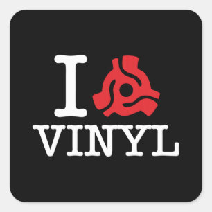 I 45 Adapter Vinyl Quadratischer Aufkleber