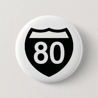 I-80 Highway sign button design