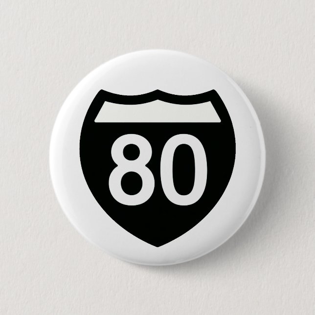 I-80 Highway sign button design (Vorderseite)