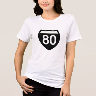 I-80 Highway sign T-shirt design Tri-Blend Shirt