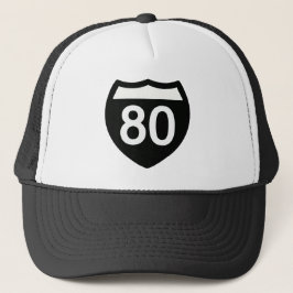 I-80 Highway sign T-shirt design Truckerkappe