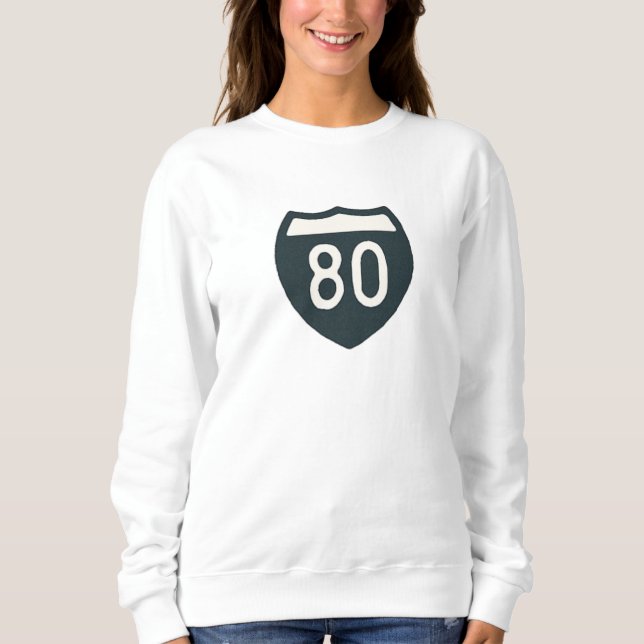I-80 San Francisco bis Sierra Nevada Entwurf Sweatshirt (Vorderseite)