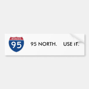 I-95_svg, 95 NORD.    VERWENDEN SIE ES Autoaufkleber