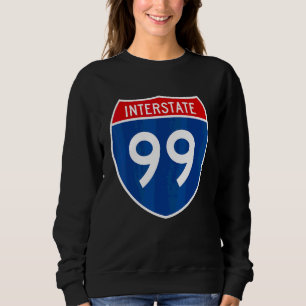 I 99 Interstate Highway Schild Zeichen A2 Sweatshirt
