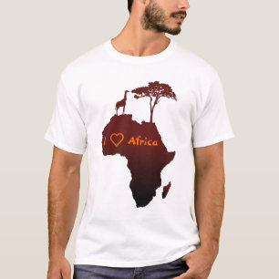 I afrikanische Safari-Karte Liebe-Afrikas   T-Shirt