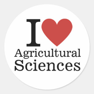 I ❤️ Agrarwissenschaften für Studenten/Fakultät Runder Aufkleber