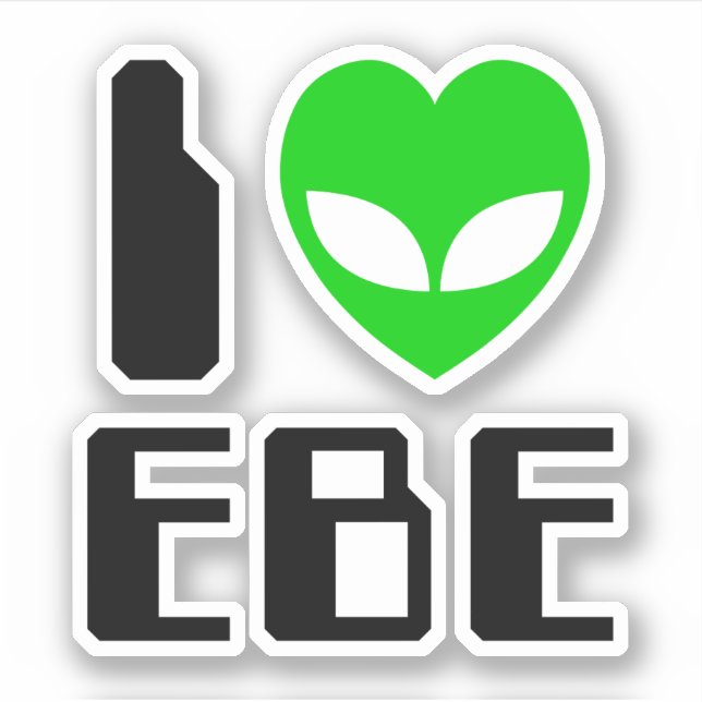 I Alien Heart EBE Aufkleber (Vorderseite)