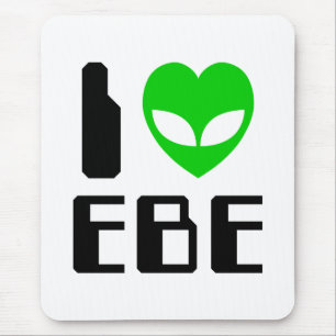 I Alien Heart EBE Mousepad